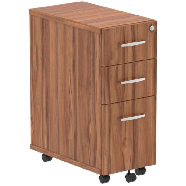 Flex Narrow Under Desk Mobile Wooden Office Drawer Pedestals